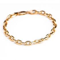 Pulseira elo cadeado Banhada a ouro 18k