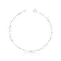 Pulseira Elo de Corações 18cm Prata 925 Pulseira Elo de Corações 18cm Prata 925