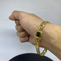 Pulseira Elo Duplo 18k 21cm 8mm Pulseira Elo Duplo 18k 21cm 8mm