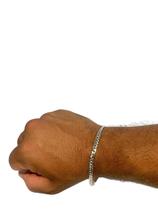 Pulseira Elo Duplo 4mm 21cm Prata Italiana 925