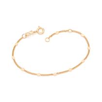 Pulseira elo groumet folheada a ouro 552023 Rommanel