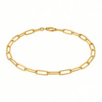 Pulseira Elo Longo Feminina 18cm Folheada a Ouro 18k Pulseira Elo Longo Feminina 18cm Folheada a Ouro 18k