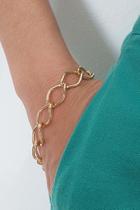 Pulseira Elo Losango Com Fecho Boia Banhado Em Ouro 18k Cor:dourado Pulseira Elo Losango Com Fecho Boia Banhado Em Ouro 18k Cor:dourado