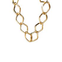 Pulseira Elo Losango Com Fecho Boia Folheado Em Ouro 18K Pulseira Elo Losango Com Fecho Boia Folheado Em Ouro 18K