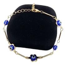 Pulseira Elo Olho Grego Idêntica A Ouro Banhado a Ouro