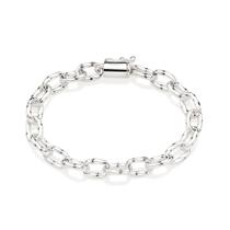 Pulseira elo oval torcido de prata 925 850043 Rommanel Pulseira elo oval torcido de prata 925 850043 Rommanel