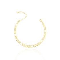 Pulseira Elo Piastrini 3x1 Banhada a Ouro