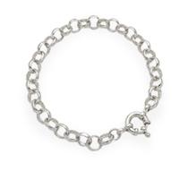 Pulseira Elo Português 0.6 cm com Fecho Boia Banhado a Prata