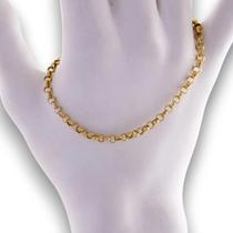 Pulseira Elo Português 3mm Feminina Ouro 18k 750 19Cm Nf Pulseira Elo Português 3mm Feminina Ouro 18k 750 19Cm Nf