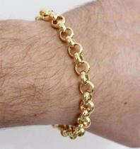 Pulseira Elo Português 6mm X 19cm Em Ouro 18k-750 Pulseira Elo Português 6mm X 19cm Em Ouro 18k-750