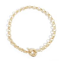 Pulseira Elo Português Banhada a Ouro 18k - Semijoia Hipoalergênica