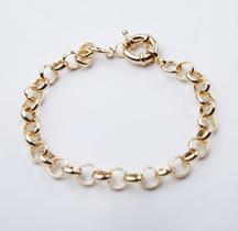 Pulseira Elo Português Banhado em Ouro 18k Pulseira Elo Português Banhado em Ouro 18k