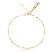 Pulseira Elo Português Com Filho Folheado A Ouro Pulseira Elo Português Com Filho Folheado A Ouro