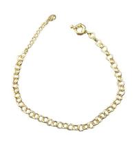 Pulseira Elo Português Média Fina Fecho Bóia Com Extensor Pulseira Elo Português Média Fina Fecho Bóia Com Extensor