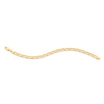 Pulseira Elos Batidos banhada a ouro 18 k masculino mede 21 cm rommanel 551711