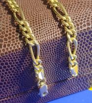 Pulseira Elos Corrente 3 x 1 Ouro 18 Kilates Peso 4.90 Gramas 22 Cm 4 mm - Oco