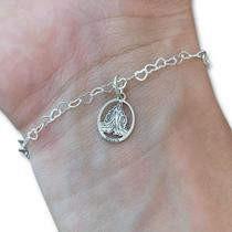 Pulseira Elos de Coração Iemanjá Prata 925 Feminina Legítima Pulseira Elos de Coração Iemanjá Prata 925 Feminina Legítima