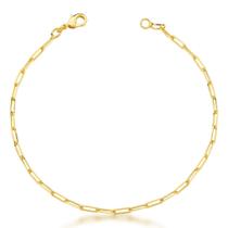 Pulseira Elos delicados Unissex 2mm Banhada a Ouro 18k