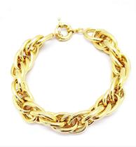 Pulseira Elos Enlaçados Banho Ouro 18k 1800D