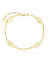 Pulseira Elos Entrelaçados Dourado Semijoia Lizzy Fatin