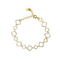 Pulseira elos losango banhada a ouro Pulseira elos losango banhada a ouro