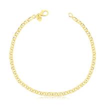 Pulseira Elos Malha Piastrine Folheada A Ouro 18k Pulseira Elos Malha Piastrine Folheada A Ouro 18k