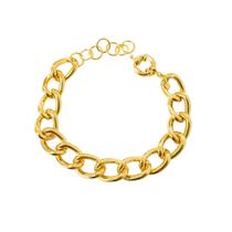 Pulseira Elos Ocos Banhado a Ouro 18k