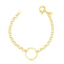 Pulseira Elos Português Folheada A Ouro 18k Pulseira Elos Português Folheada A Ouro 18k