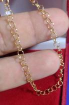 Pulseira Elos Português Ouro 18 Kilates Peso 1,30 Gramas 4 mm 22 Cm