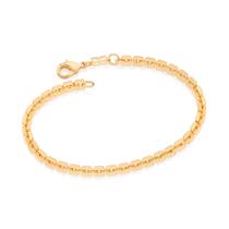 Pulseira elos quadrados folheada a ouro 552122 Rommanel Pulseira elos quadrados folheada a ouro 552122 Rommanel
