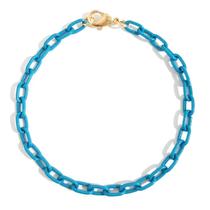 Pulseira Elos Retos Colorida Azul Pulseira Elos Retos Colorida Azul