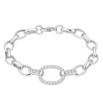 Pulseira Elos Zircônias - Banhado em Ouro 18k Pulseira Elos Zircônias - Banhado em Ouro 18k