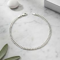 Pulseira em malha groumet prata lisa Zarpellon Pulseira em malha groumet prata lisa Zarpellon