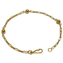Pulseira Em Ouro 10k 416 Bolinhas 12 Cm