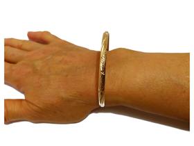 Pulseira Em Ouro 10k 416 Meia Cana Da Mamãe Bracelete