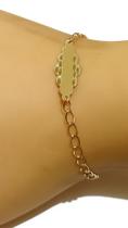Pulseira Em Ouro 10k 416 Melindrosa Nuvem Bebê 12 Cm