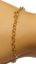 Pulseira Em Ouro 18k 750 Argolinhas Finas 20 Cm Pulseira Em Ouro 18k 750 Argolinhas Finas 20 Cm
