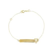 Pulseira Em Ouro 18k Menina Chapinha