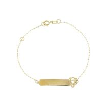 Pulseira em ouro 750, pulseira infantil menina em ouro 18k