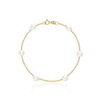 Pulseira em Ouro Amarelo com Pérola - 18CM Monte Carlo