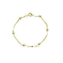 Pulseira Em Ouro Com Bolinhas