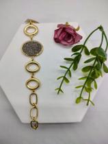 Pulseira em pedras naturais brasileira drusa Pulseira em pedras naturais brasileira drusa