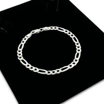 Pulseira Em Prata 925 Legítima 3x1 Grumet Maciça Masculina