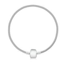 Pulseira em prata 925 Legítima feminina para berloque com garantia charms compatível a Bracelete Pan Viva Tamanho