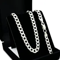 Pulseira Em Prata 925 Legítima Grumet 1x1 Maciça Masculina