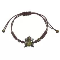 Pulseira em Prata Sapo Verde - Ref: PUSH000057