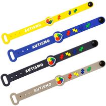 Pulseira Emborrachada para Identificação Com Regulagem (Autismo) - 1 Und