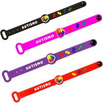 Pulseira Emborrachada para Identificação Com Regulagem (Autismo) - 1 Und