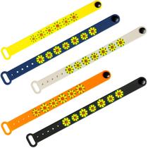 Pulseira Emborrachada para Identificação Com Regulagem (Girassol - Deficiências Ocultas) - 1 Und