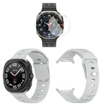 Pulseira Encaixe Inox Para Galaxy Watch Ultra 47 + Película - Tech King Pulseira Encaixe Inox Para Galaxy Watch Ultra 47 + Película - Tech King